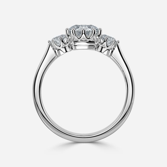 Aine White Gold Trilogy Engagement Ring