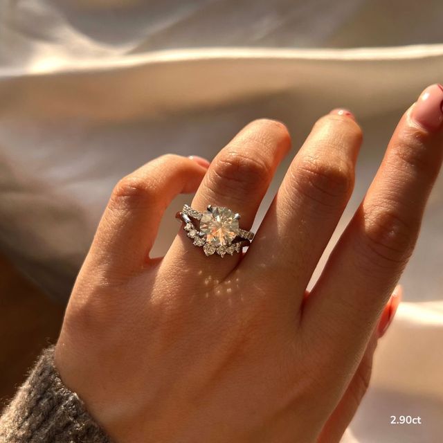 Kate White Gold Hidden Halo Engagement Ring