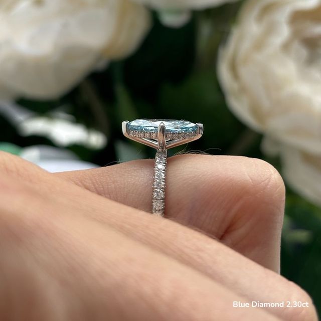 Kate White Gold Channel Set Hidden Halo Engagement Ring