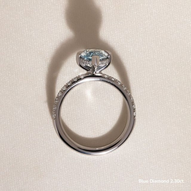 Kate White Gold Channel Set Hidden Halo Engagement Ring