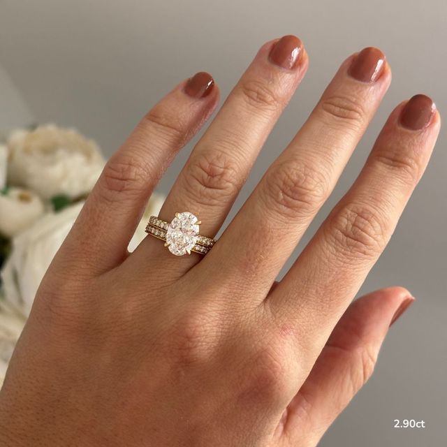 Kate Yellow Gold Channel Set Hidden Halo Engagement Ring