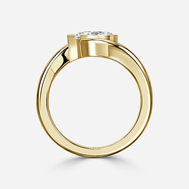 Naia Yellow Gold Solitaire Engagement Ring