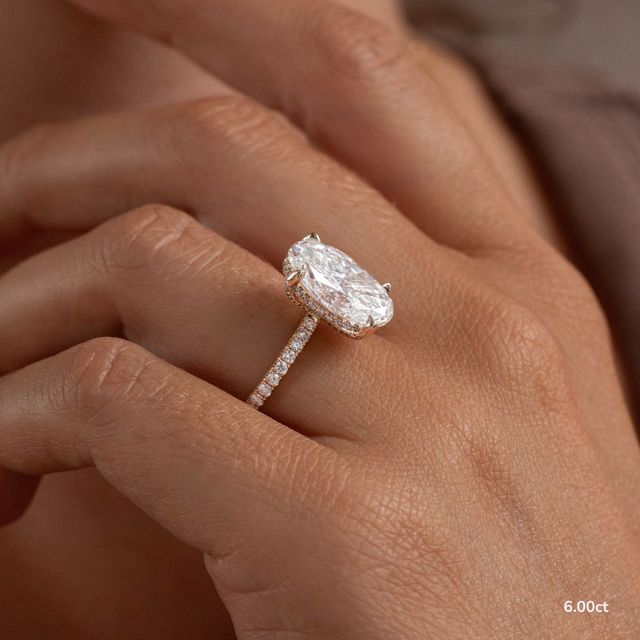 Kate Yellow Gold Hidden Halo Engagement Ring