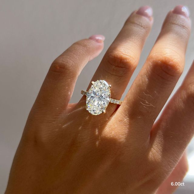 Kate Yellow Gold Hidden Halo Engagement Ring
