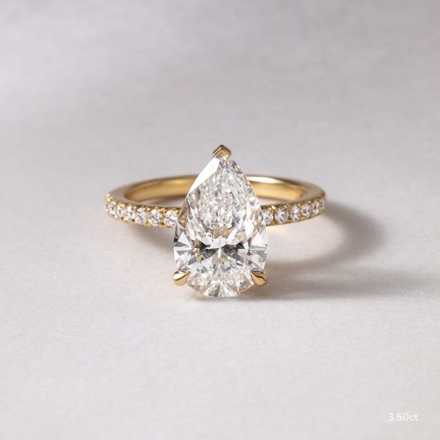 Kate Yellow Gold Hidden Halo Engagement Ring