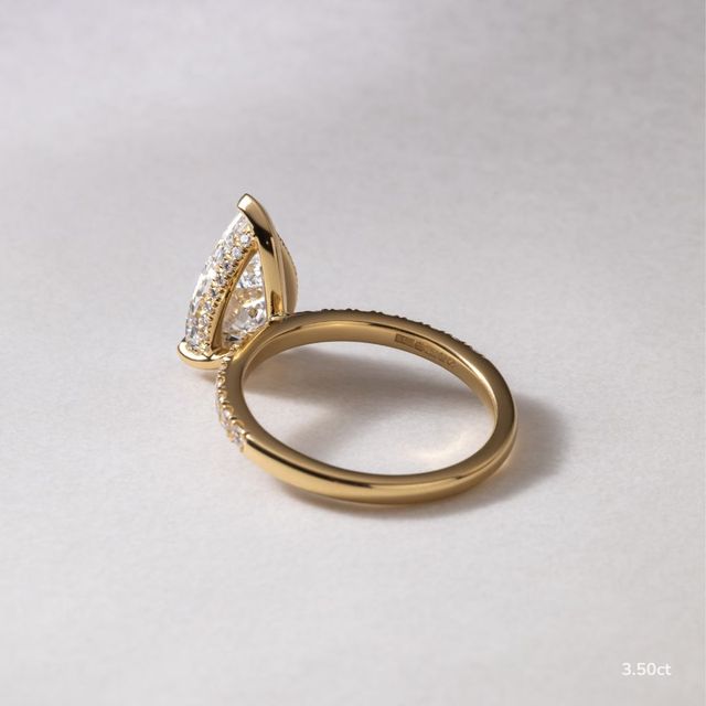 Kate Yellow Gold Hidden Halo Engagement Ring