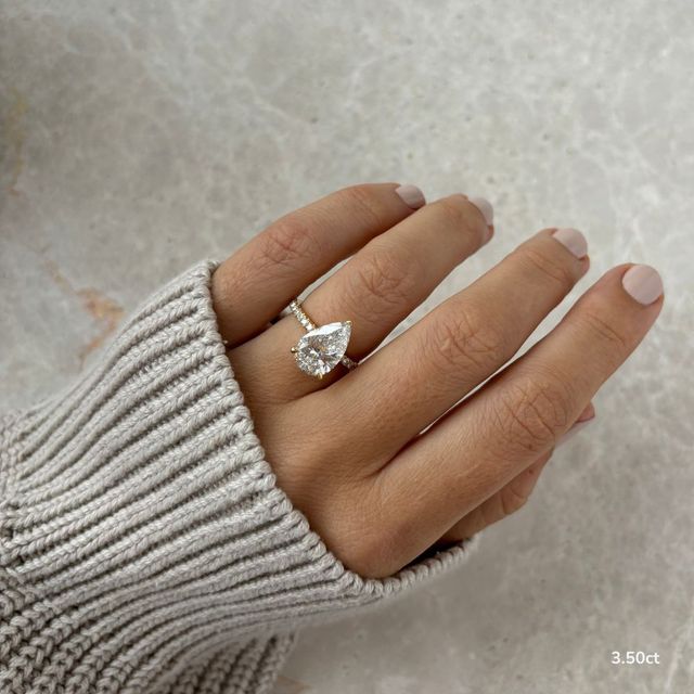 Kate Yellow Gold Hidden Halo Engagement Ring