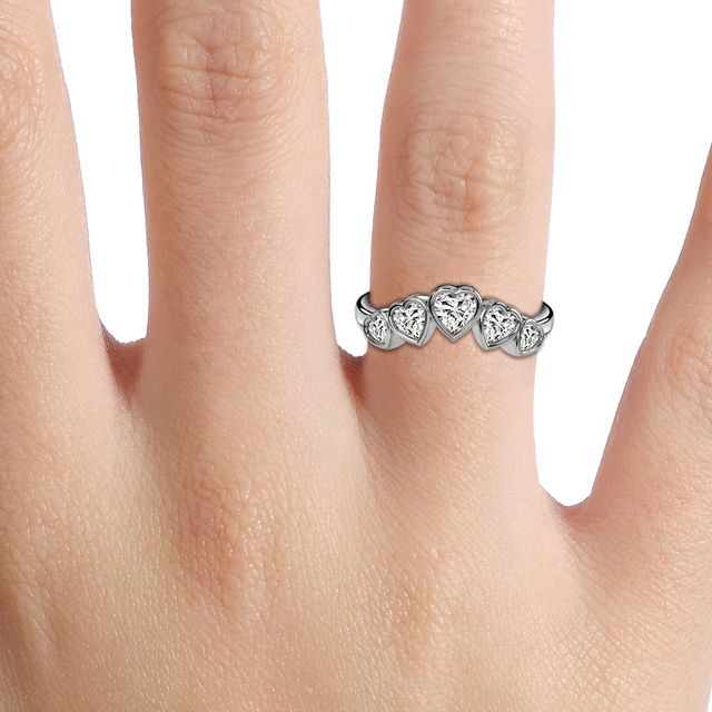 Aroha Platinum Diamond Half Eternity Ring