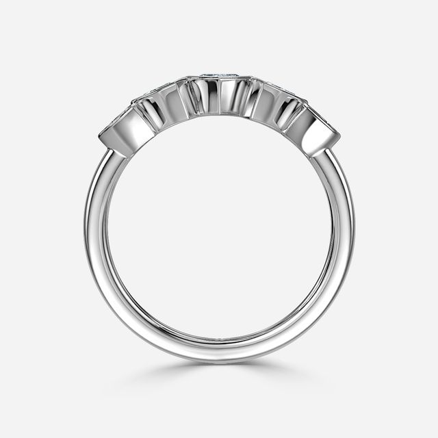 Aroha Platinum Diamond Half Eternity Ring