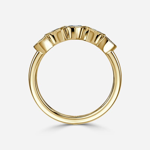 Aroha Yellow Gold Diamond Half Eternity Ring