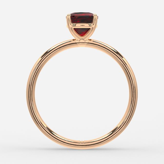 1 Carat Lab Grown Cushion Ruby Engagement Ring In Rose Gold – Chelsea