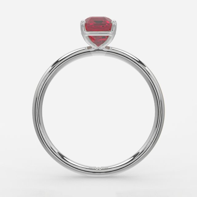 1 Carat Lab Grown Emerald Ruby Engagement Ring In Platinum – Chelsea