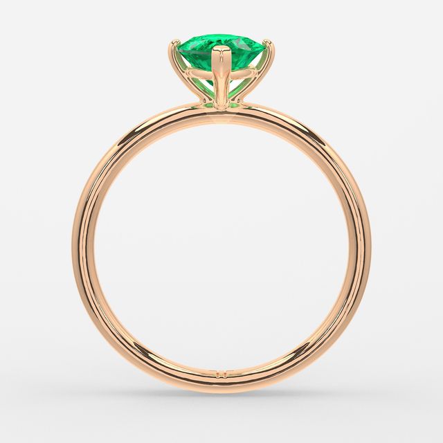 1 Carat Lab Grown Marquise Emerald Engagement Ring In Rose Gold – Chelsea