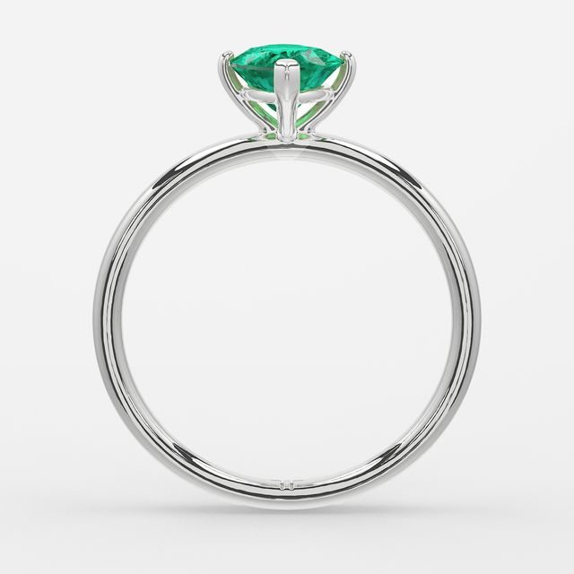 1 Carat Lab Grown Marquise Emerald Engagement Ring In Platinum – Chelsea