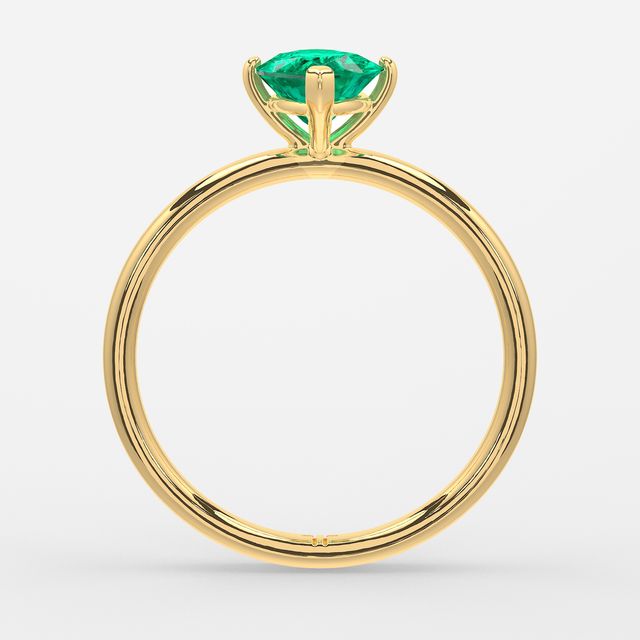1 Carat Lab Grown Marquise Emerald Engagement Ring In Yellow Gold – Chelsea