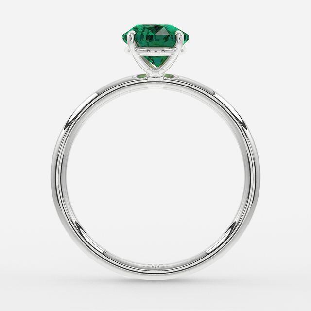 1 Carat Lab Grown Oval Emerald Engagement Ring In Platinum – Chelsea