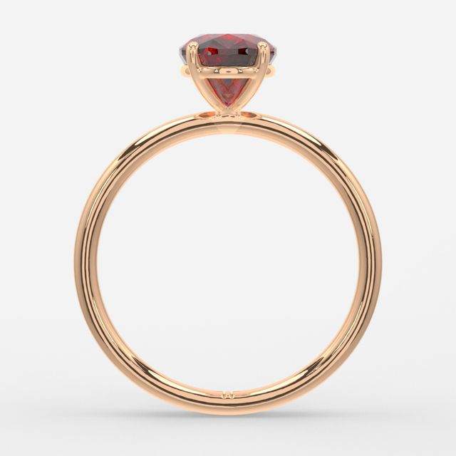 1 Carat Lab Grown Oval Ruby Engagement Ring In Rose Gold – Chelsea