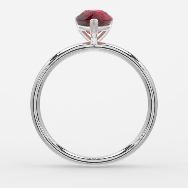 1 Carat Lab Grown Pear Ruby Engagement Ring In White Gold – Chelsea