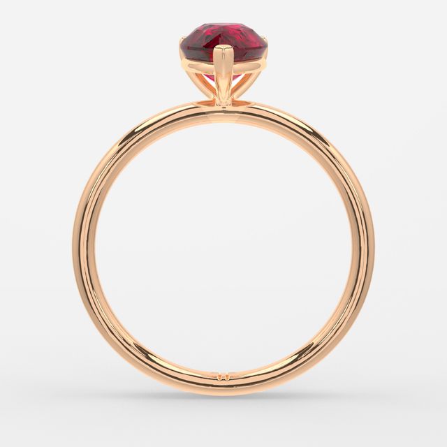 1 Carat Lab Grown Pear Ruby Engagement Ring In Rose Gold – Chelsea