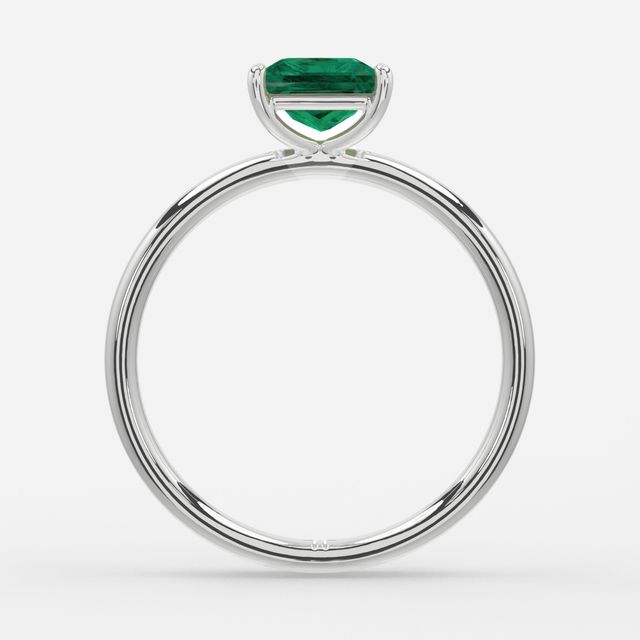 1 Carat Lab Grown Princess Emerald Ring In White Gold – Chelsea