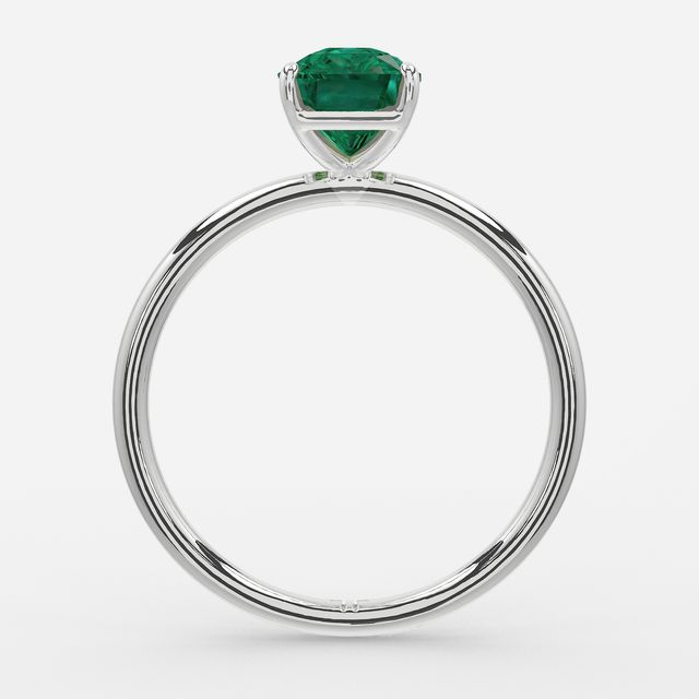 1 Carat Lab Grown Radiant Emerald Engagement Ring In White Gold – Chelsea
