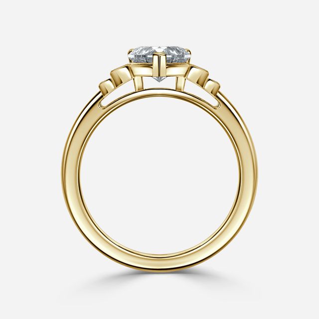 Kaia Yellow Gold Trilogy Engagement Ring