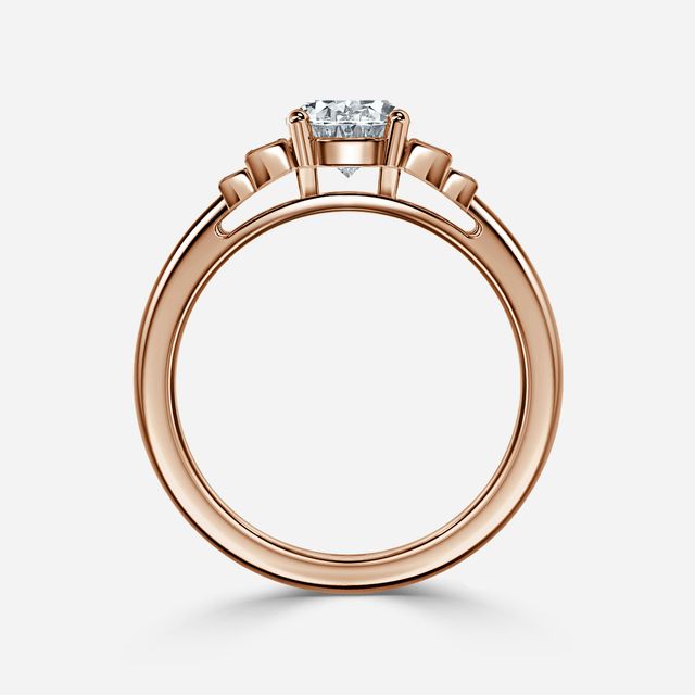 Kaia Rose Gold Trilogy Engagement Ring