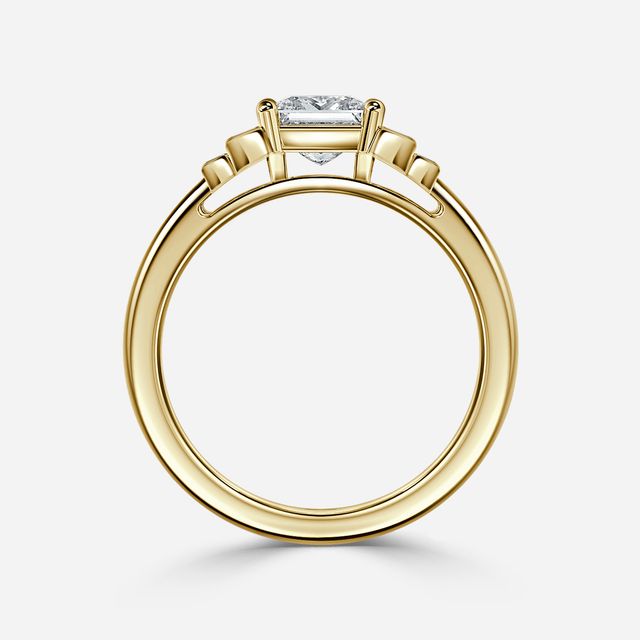 Kaia Yellow Gold Trilogy Engagement Ring