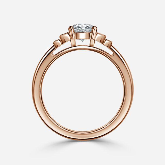 Kaia Rose Gold Trilogy Engagement Ring