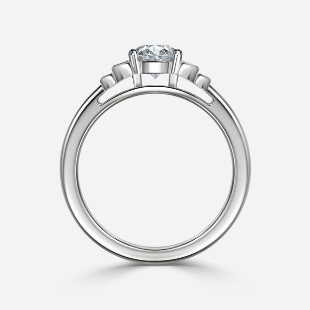 Kaia Platinum Trilogy Engagement Ring