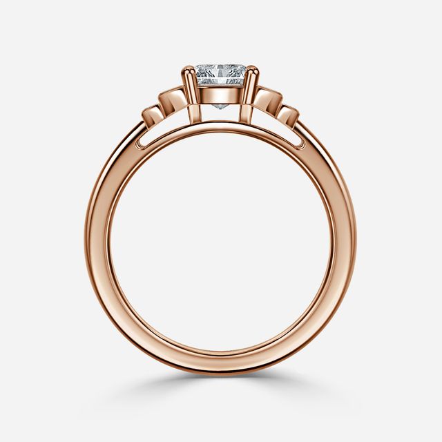 Kaia Rose Gold Trilogy Engagement Ring