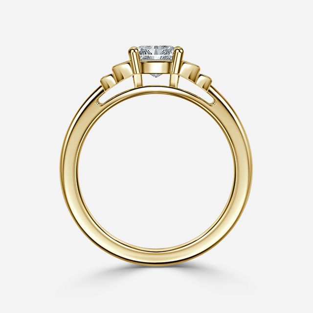 Kaia Yellow Gold Trilogy Engagement Ring