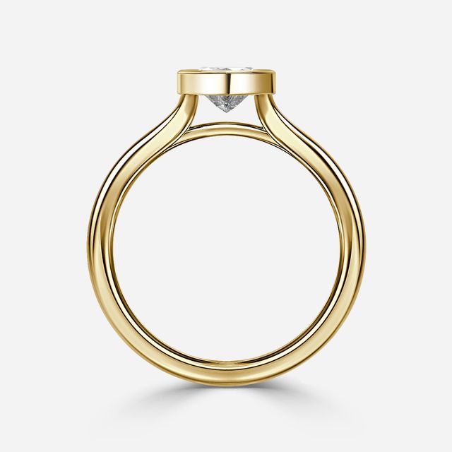 London Yellow Gold Bezel-Set Engagement Ring