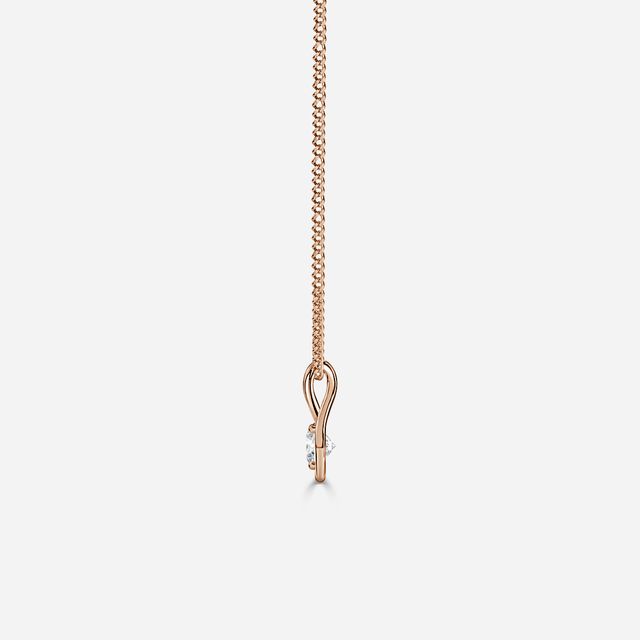 Lucy Infinity Rose Gold Solitaire Pendant