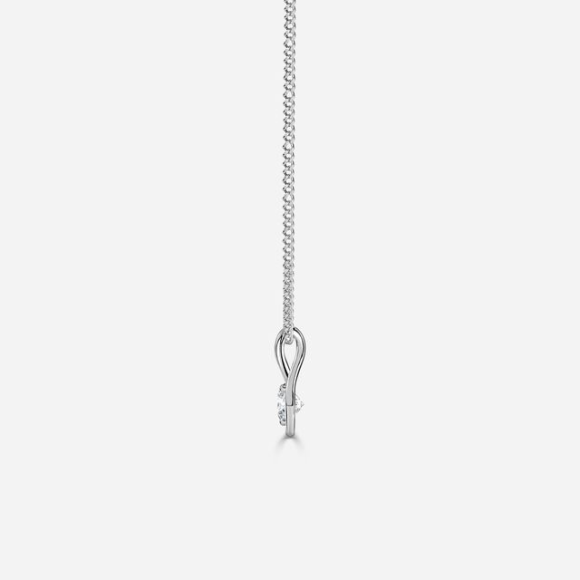 Lucy Infinity White Gold Solitaire Pendant