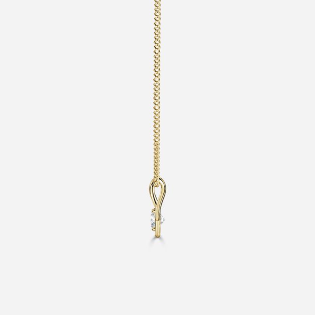 Lucy Infinity Yellow Gold Solitaire Pendant