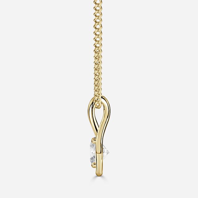 Lucy Infinity Yellow Gold Solitaire Pendant