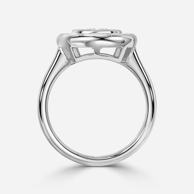 Starry Night Platinum Unique Engagement Ring