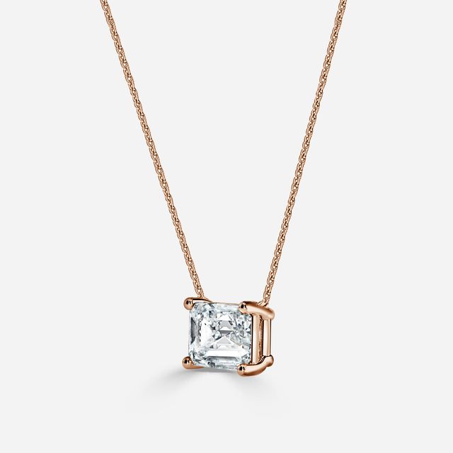 Zendaya Diamond Solitaire Pendant In Rose Gold
