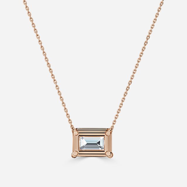 Zendaya Diamond Solitaire Pendant In Rose Gold