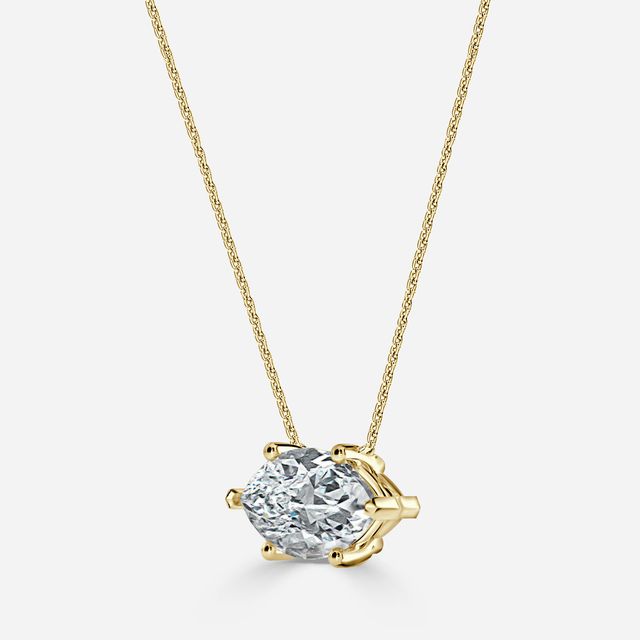 Zendaya Diamond Solitaire Pendant In Yellow Gold