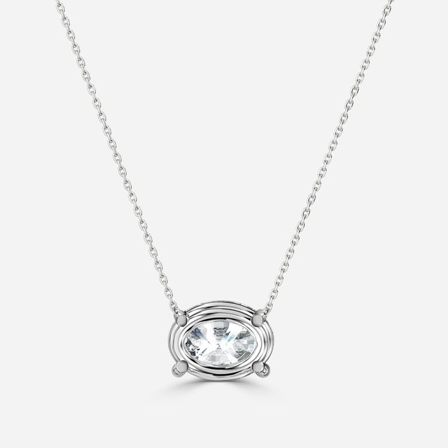 Zendaya Diamond Solitaire Pendant In White Gold