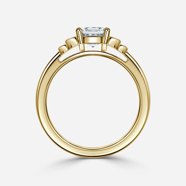 Kaia Yellow Gold Trilogy Engagement Ring