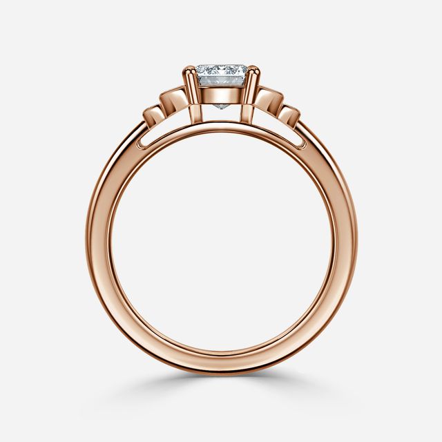 Kaia Rose Gold Trilogy Engagement Ring
