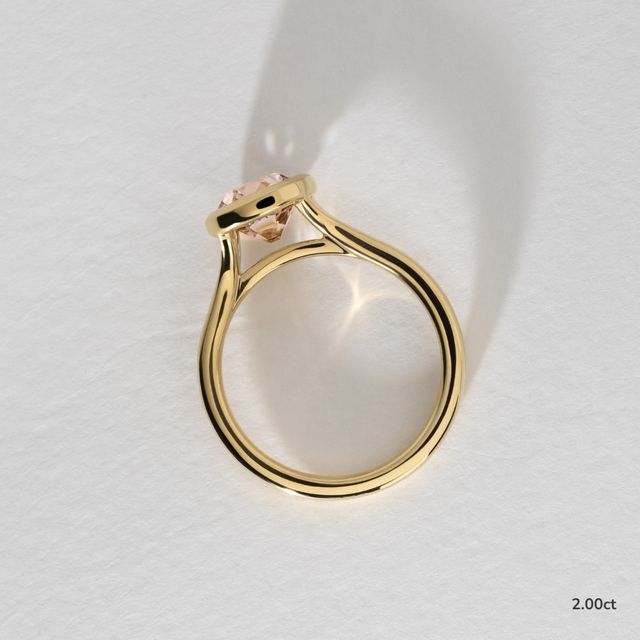 London Yellow Gold Bezel-Set Engagement Ring