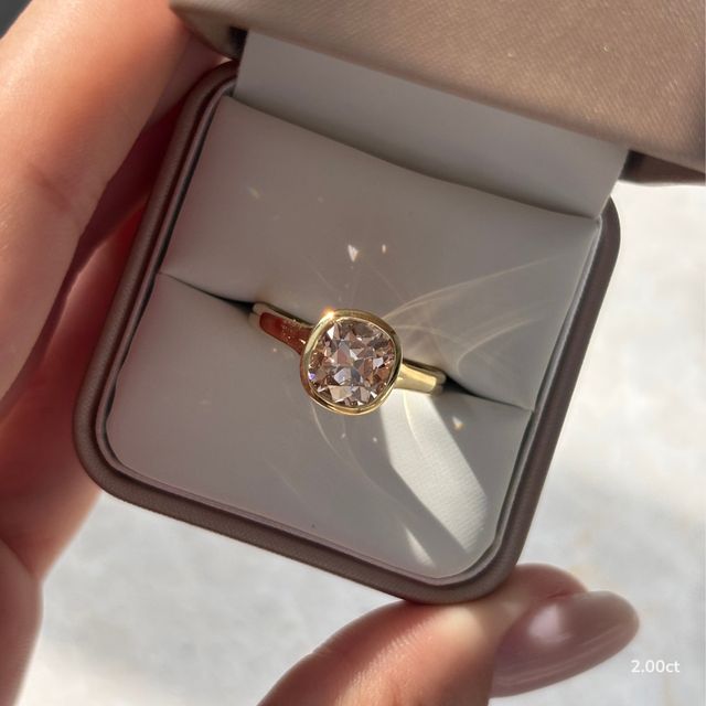 London Yellow Gold Bezel-Set Engagement Ring