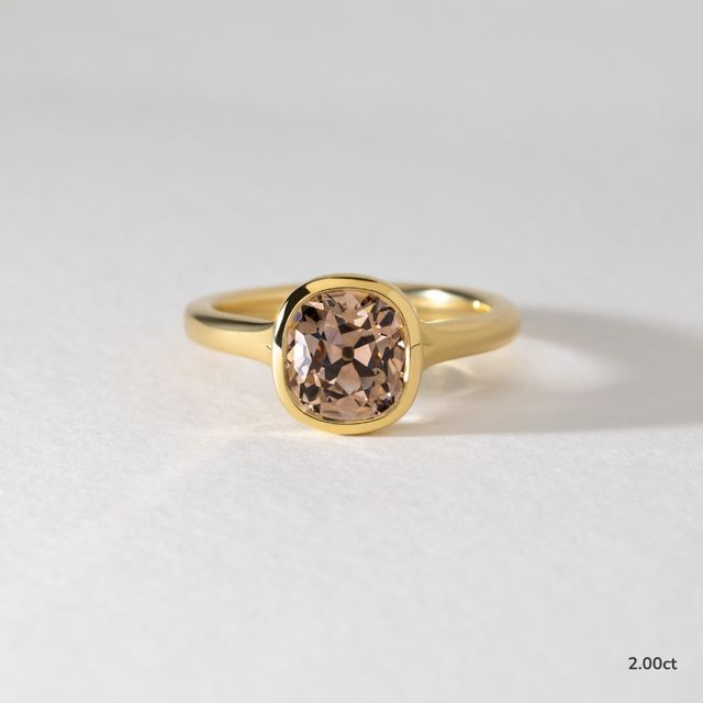 London Yellow Gold Bezel-Set Engagement Ring
