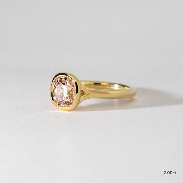 London Yellow Gold Bezel-Set Engagement Ring