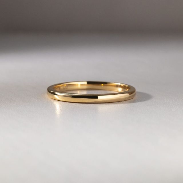 Elsmere Yellow Gold Plain Wedding Band