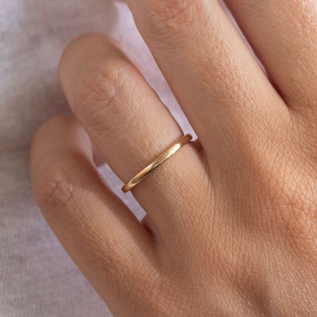 Elsmere Yellow Gold Plain Wedding Band